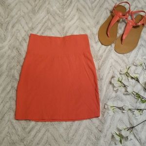 Coral Bodycon Skirt by Charlotte Russe